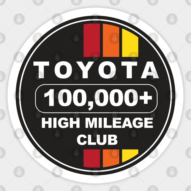 Toyota High Mileage Club 100K Sticker by GrumpyDog